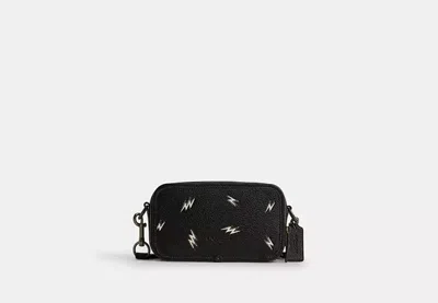 Coach Outlet Wyatt Crossbody Bag With Lightning Bolt Print In Black