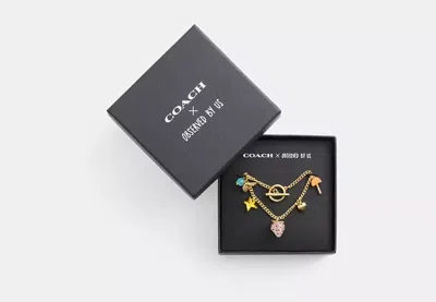 Coach Outlet X Observed By Us Strawberry Heart Charm Bracelet In Multi
