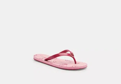 Coach Outlet Zayn Flip Flop With Cherry Print In Multi