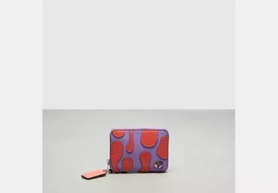 Coach Outlet Zip Around Wallet With Lava Appliqué In Upcrafted Leather In Purple