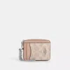 Coach Outlet Zip Card Case In Signature Canvas In Multi
