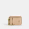 Coach Outlet Zip Card Case In Signature Leather In Gold