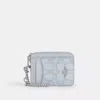 Coach Outlet Zip Card Case In Sketch Signature Canvas In Multi