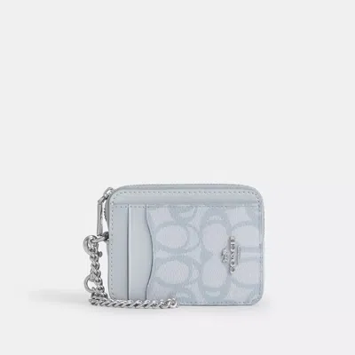 Coach Outlet Zip Card Case In Sketch Signature Canvas In Multi