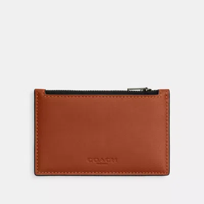 Coach Outlet Zip Card Case In Multi