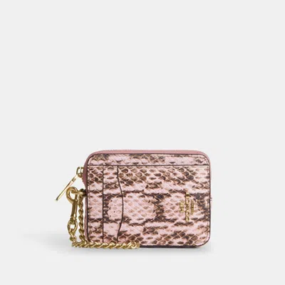 Coach Outlet Zip Card Case In Multi