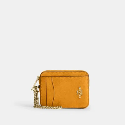 Coach Outlet Zip Card Case In Orange