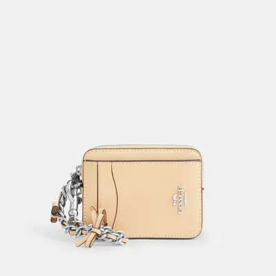 Coach Outlet Zip Card Case With Bows In Neutral