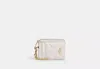 Coach Outlet Zip Card Case With Quilting In White