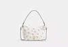 Coach Outlet Zip Top Shoulder Bag With Heart Print In White