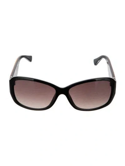 Pre-owned Coach Oversize Gradient Sunglasses In Black/gold