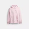 Coach Oversized Signature Crest Hoodie In Organic Cotton In Pink