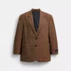 Coach Oversized Single Breasted Blazer In Brown