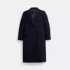 Coach Oversized Wool Coat In Blue