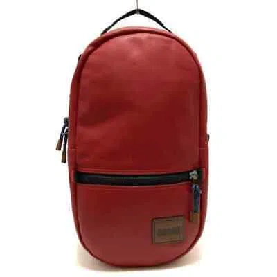 Pre-owned Coach Pacer Backpack With  Patch 78830 Jicrd In Red