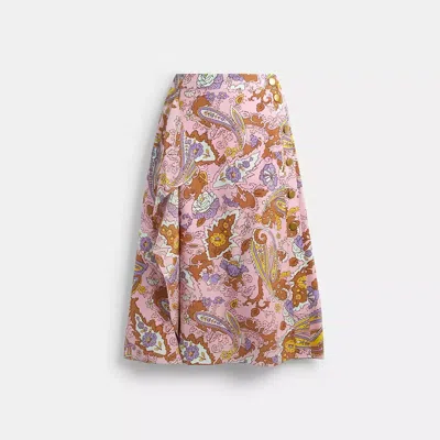 Coach Paisley Skirt In Pink