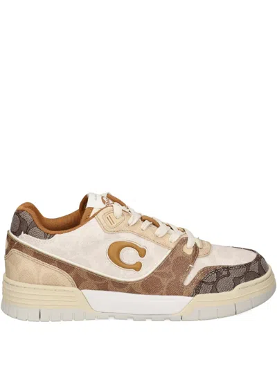 Coach Panelled Sneakers In Brown