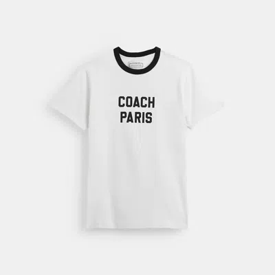 Coach Paris T Shirt In White