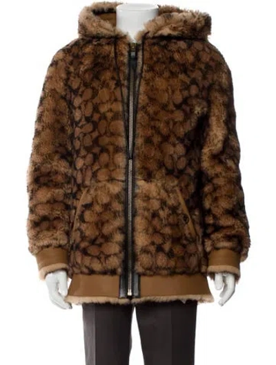 Pre-owned Coach Parka In Brown