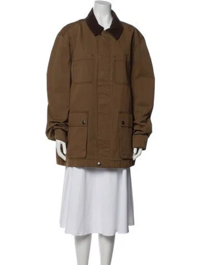 Pre-owned Coach Parka In Brown