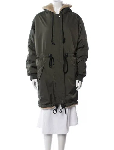 Pre-owned Coach Parka In Green