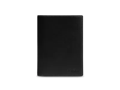 Coach Passport Case Wallet Black Natural Full-grain Leather