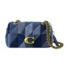 Coach Patchwork Denim Tabby Shoulder Bag 20 In Blue