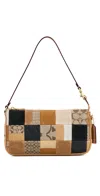 Coach Patchwork Leather Plaza Shoulder Bag Brown Multi In Multi