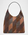 Coach Patchwork Shoulder Bag In Brown