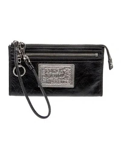 Pre-owned Coach Patent Leather Clutch In Black