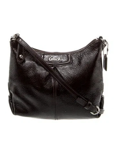 Pre-owned Coach Patent Leather Shoulder Bag In Black