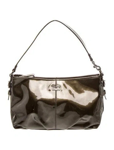 Pre-owned Coach Patent Leather Top Handle Bag In Black