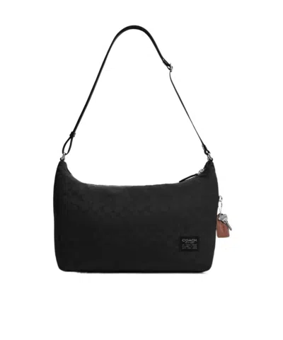 Coach Pattern Key-charm Shoulder Bag In Green
