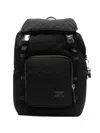 Coach Patterned Backpack In Black
