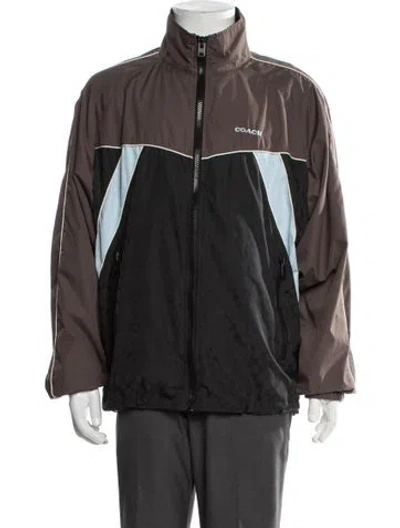 Pre-owned Coach Patterned Jacket In Brown