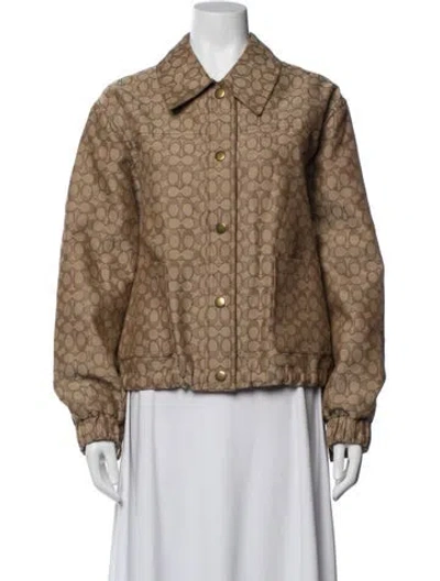 Pre-owned Coach Patterned Jacket In Neutral