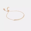 Coach Pavé Bar Slider Bracelet In Rose Gold