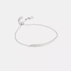 Coach Pavé Bar Slider Bracelet In Silver