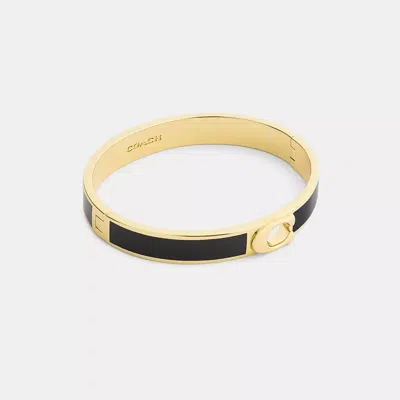 Coach Pavé C Hinged Bangel In Black