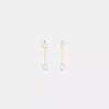 Coach Pavé Signature Chain Linear Earrings In Gold/silver