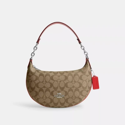 Coach Payton Hobo In Signature Canvas In Multi