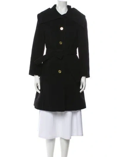 Pre-owned Coach Peacoat In Black