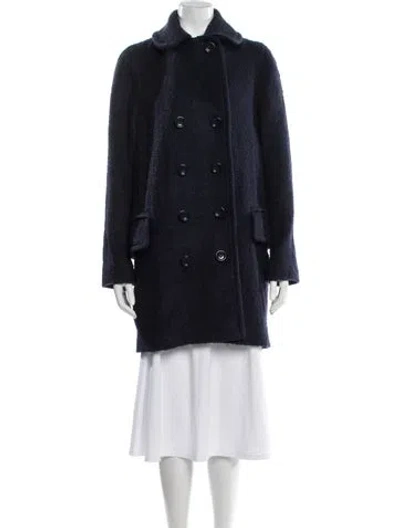 Pre-owned Coach Peacoat In Blue