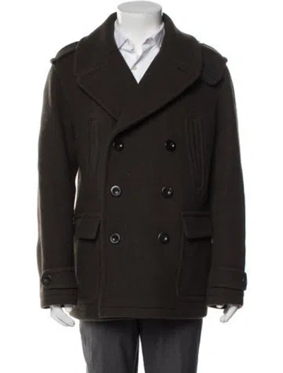 Pre-owned Coach Peacoat In Green