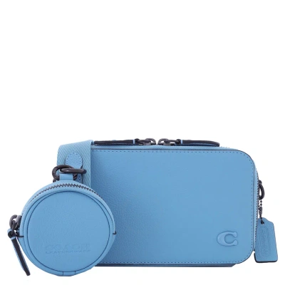 Coach Pebble Leather Charter Slim Crossbody In Pool