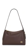 Coach Pebble Lola Shoulder Bag In Brown