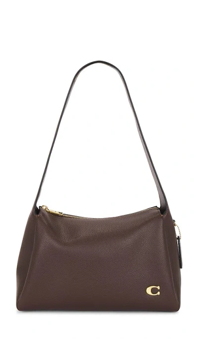 Coach Pebble Lola Shoulder Bag In Brown