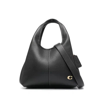 Coach Pebbled-leather Tote Bag In Black