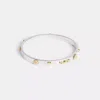 Shop Coach Pegged Armreif Mit Scharnierverschluss In Gold/silver