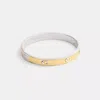 Coach Pegged Signature Hinged Bangle In Multi